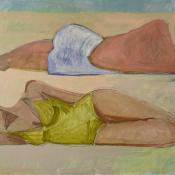 two sunbathers, noon 