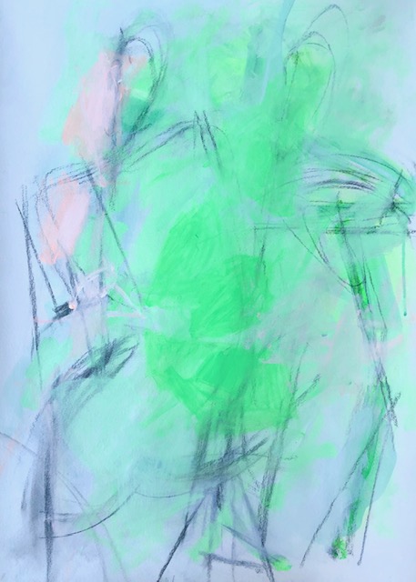 two figures | neon green 