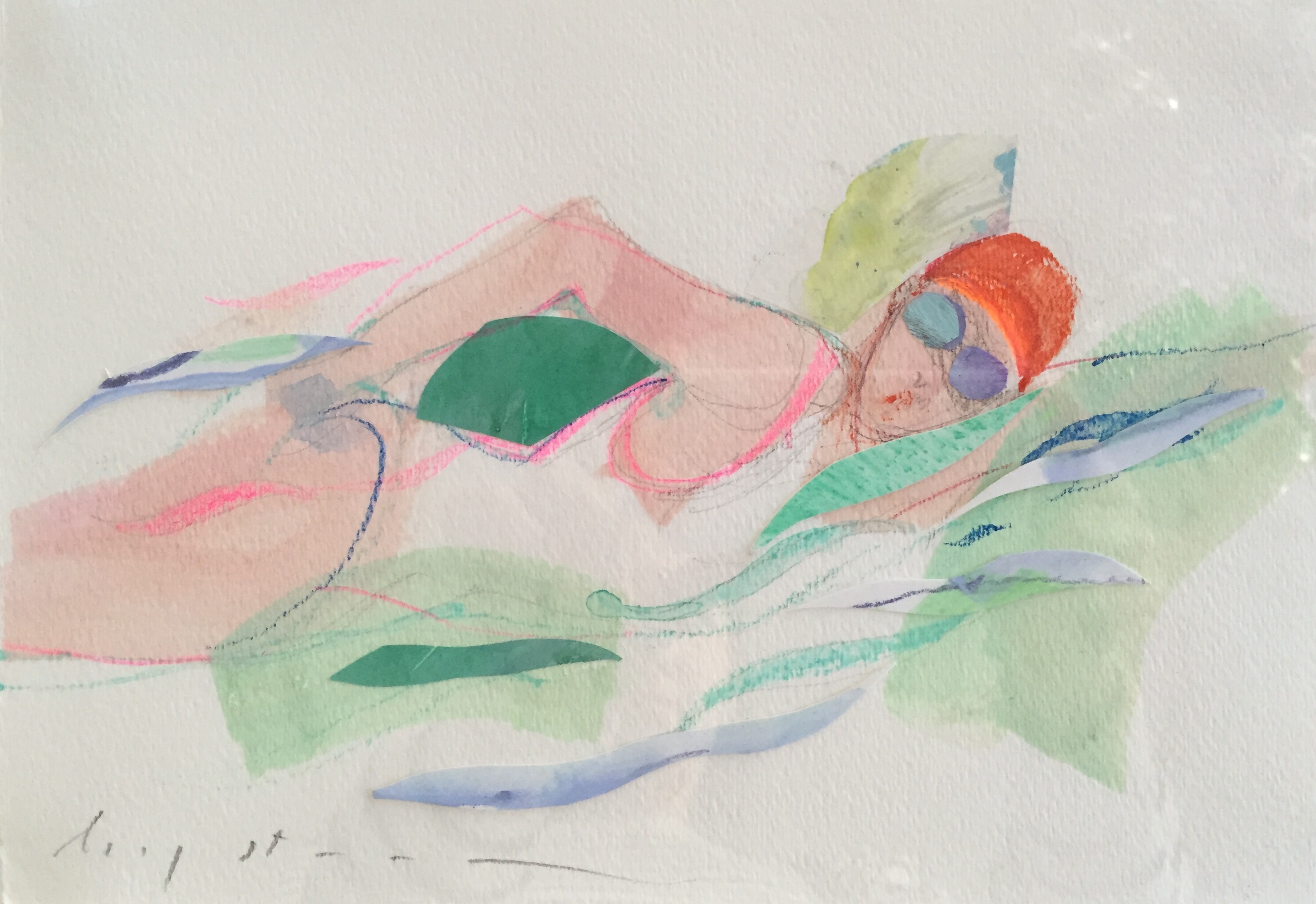 swimmer, red cap 